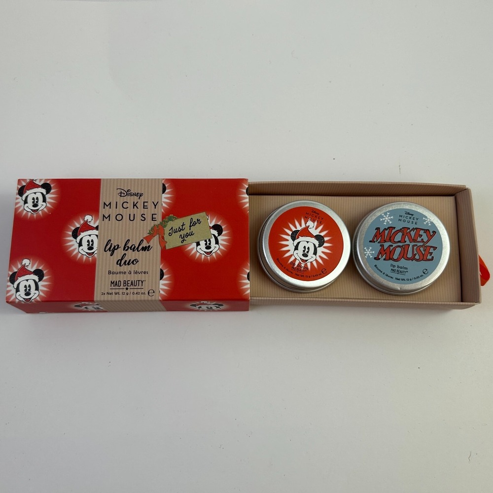 Disney Mickey Mouse - Lip Balm Duo Berry &  Vanilla- Mad‎ Beauty -New In Box